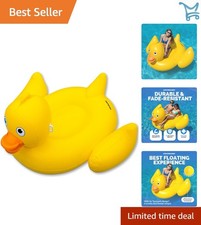 Giant Inflatable Lucky Ducky Pool Float Oversized Ride-On Lounge for Parties