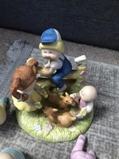 ceramic cabbage patch dolls..Vintage from 1984 has signature of bottom