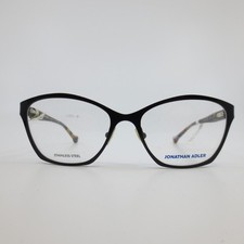 Jonathan Adler JA103 Black Stainless Steel Cat Eye Eyeglass Frames 53-16-140