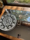 EAPC AnchorHocking Star Of David LazySusan Turntable-Two Piece 1960S – 1970S ￼￼￼