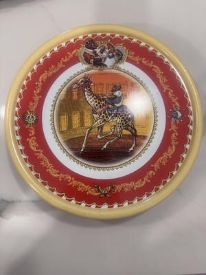 Restoration Hardware Exclusive 2006 Circus Tin Plates Set of 4 & Tin NEVER USED