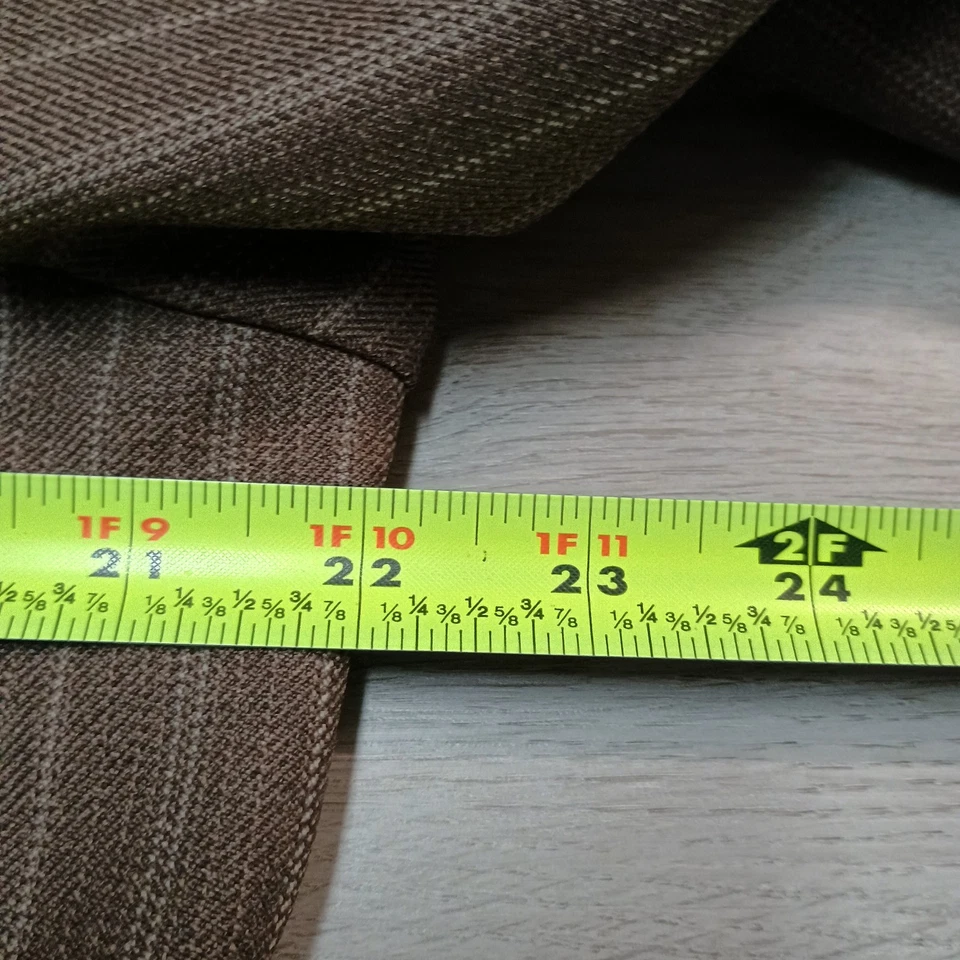 Женский блейзер Alfred Dunner в коричневую полоску на золотых пуговицах офисный рабочий размер 16 миниатюрный - Изображение 4 из 4