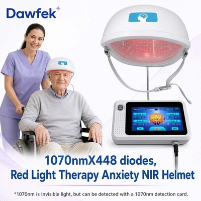 1070nm Infrared Therapy PBM Helmet for Cognitive Improve Migraine 448 LEDs Cap