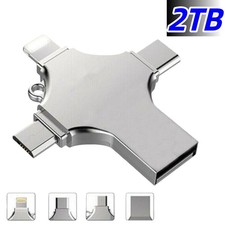 2T 4in1 USB 3.0 Photo Stick Flash Drive Memory Storage For iPhone Samsung PC OTG