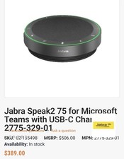 Jabra Speak2 75 Wireless Bluetooth Speakerphone, Portable