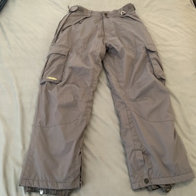 Tactic Snow Pants Mens Large Gray Waterproof Insulated Cargo Outdoor Ski Winter