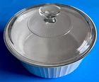 Vintage CORNING WARE F-1-B 2.5 LITER Casserole Dish with PYREX Lid G1C