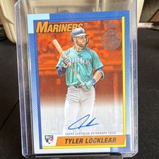 2025 Topps Update Tyler Locklear Mariners 1990 Auto RC Orange #90AU-TL /25