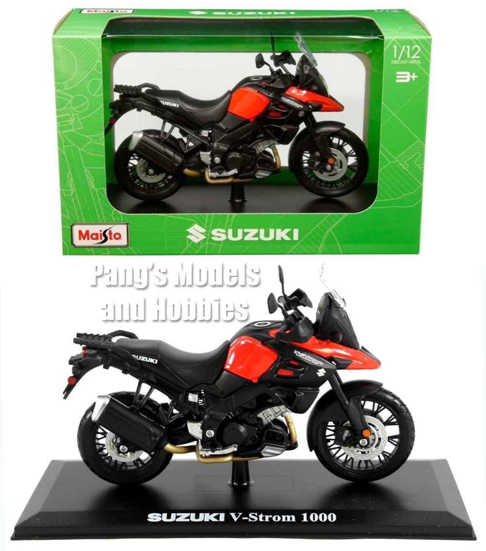 2021 Suzuki V-Strom 1000 w/ DISPLAY BASE 1/12 Scale Model Motorcycle Maisto