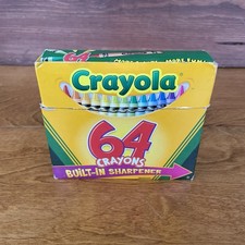 2006 Crayola Crayons 64-Count Box w Built -in Sharpener USA MADE