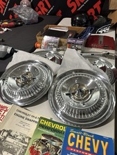 Rare Sombrero Crossbar Hubcaps For Your Lowrider Bomba Or Vintage Car Resto