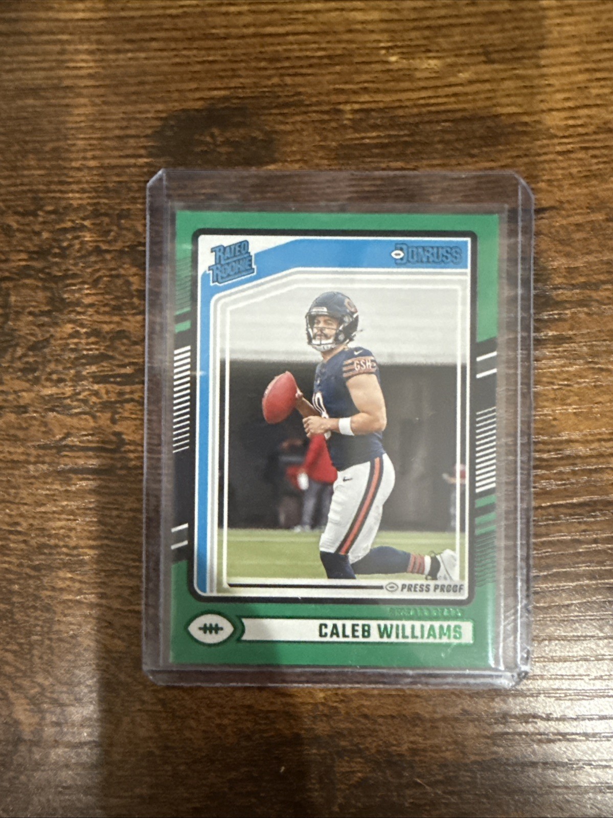 2024 Donruss Caleb Williams Rated Rookie Press Proof Green SP #327 Bears RC