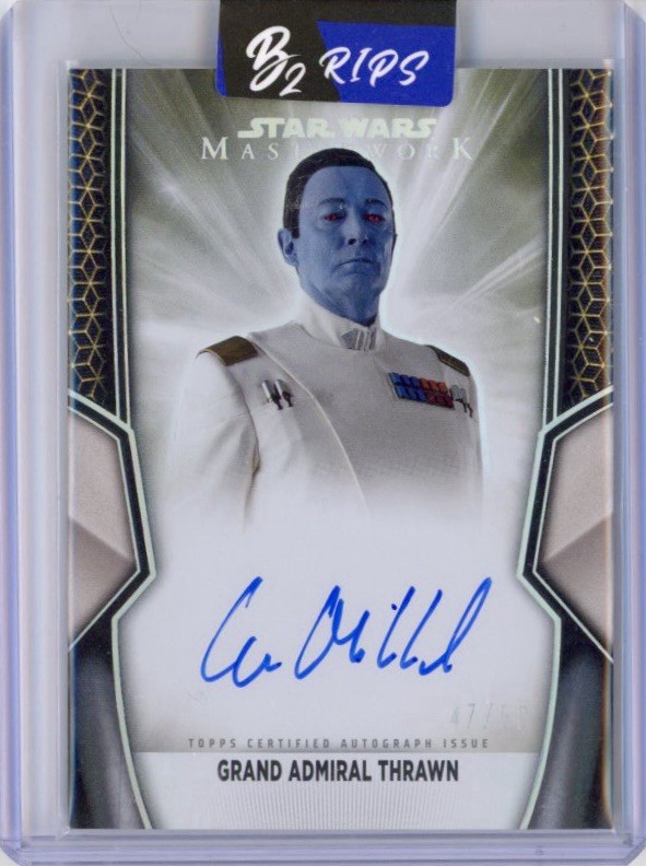 2025 Topps Star Wars Masterwork Grand Admiral Thrawn A-LM Auto #47/50 Mikkelsen