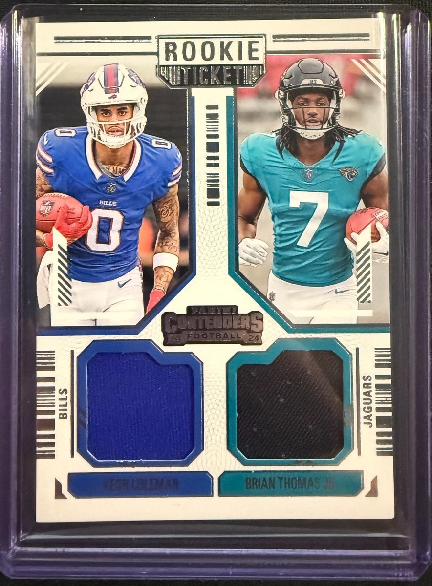 2024 Panini contenders rookie ticket dual patch Keon Coleman Brian