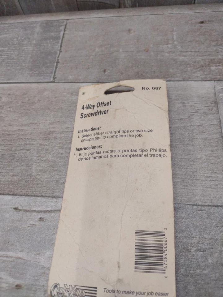 Vtg CAL-VAN 667 Offset Screwdriver New old Stock - Image 3 of 3