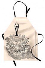 Spanisch Kochschürze Rückansicht Flamenco Lady