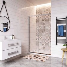 185CM BOX DOCCIA NICCHIA PORTA SCORREVOLE INGRESSO LATERALE VETRO TEMPERATO 5MM