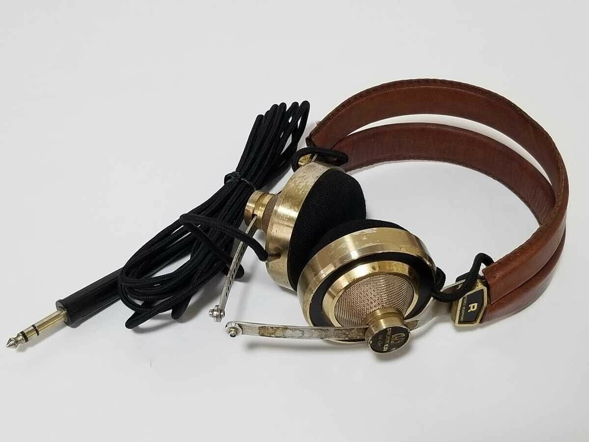 Pioneer SE-L40 Vintage Stereo Headphones Brass And Leather Pioneer SE-L40 Vintage Stereo Headphones Brass And Leather
