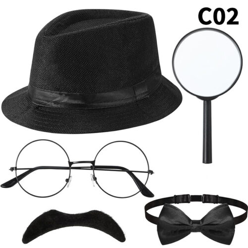 20er Jahre Herren Kostüm Gatsby Gangster Retro Detektiv Verkleidung Party Cosplay Requisiten - Bild 13 von 18