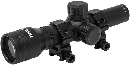 Dead Ringer 2.5 x 20mm Shotgun Scope in Clamshell with Mounts, Compact ...