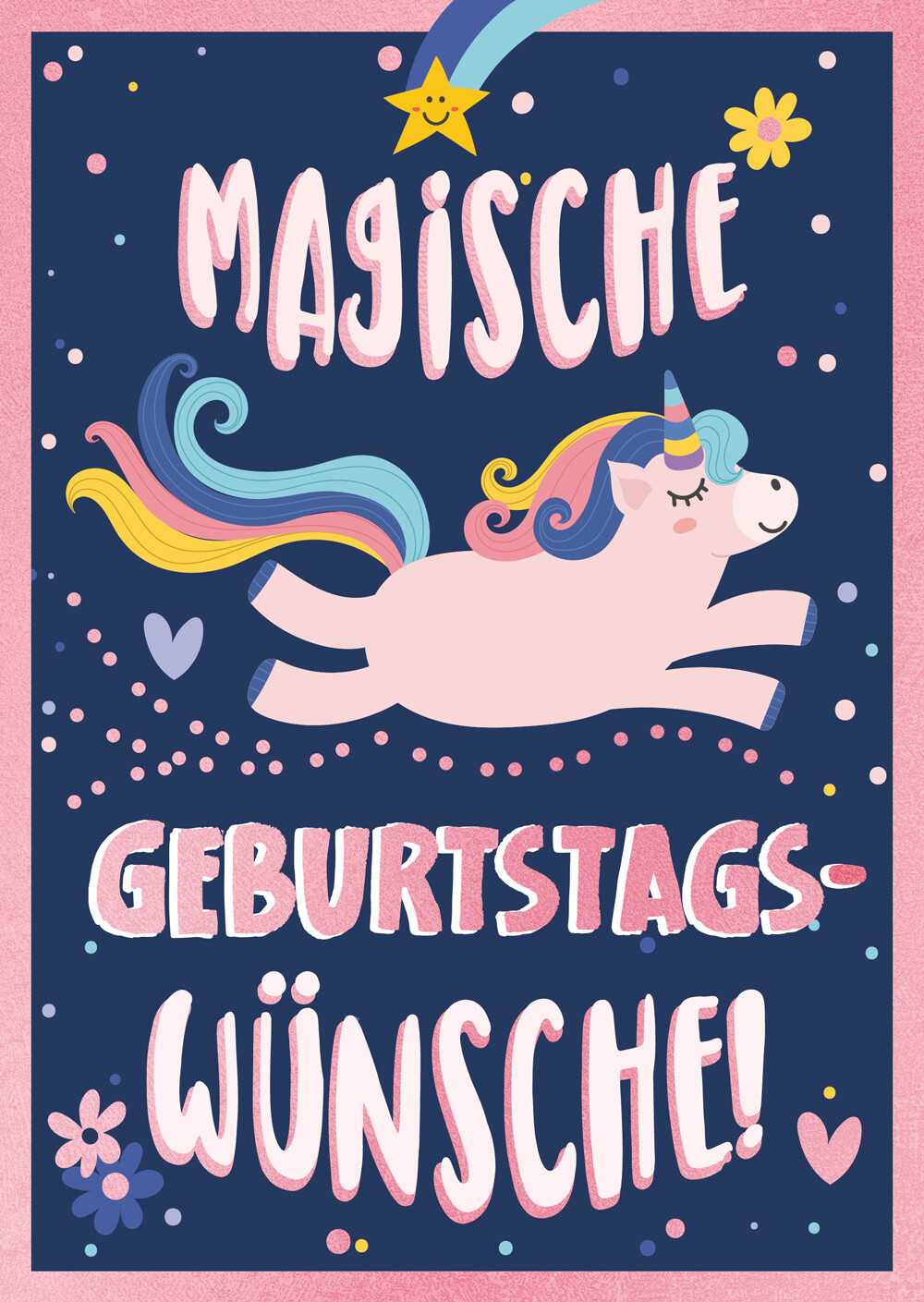 Geburtstag Flashlight Soundkarte A5-Format Einhorn Magische Geburtstagswünsche S