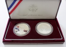 1998 Robert F Kennedy Proof & Uncirculated Silver Dollars COI COA