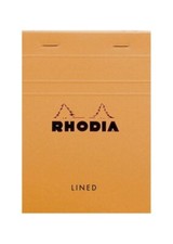 Rhodia Staplebound Lined Paper Notepad in Orange - 4 X 6 - NEW - R13600