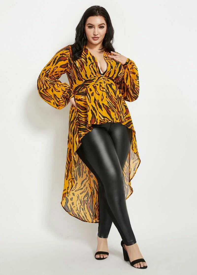 High low top duster top