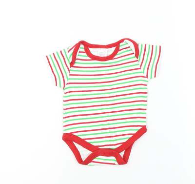 Santers Little Helper Baby mehrfarbig gestreift 100 % Baumwolle Babygrow einteilig 