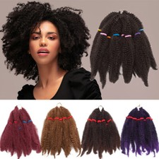 Long Afro Kinky Twist Marley Braids Crochet Braiding Hair Extenions Bulk Sales