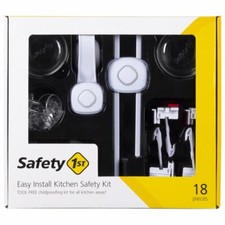 Safety 1   Easy Install Kitchen Safety Kit, White, 18 pieces. HS328