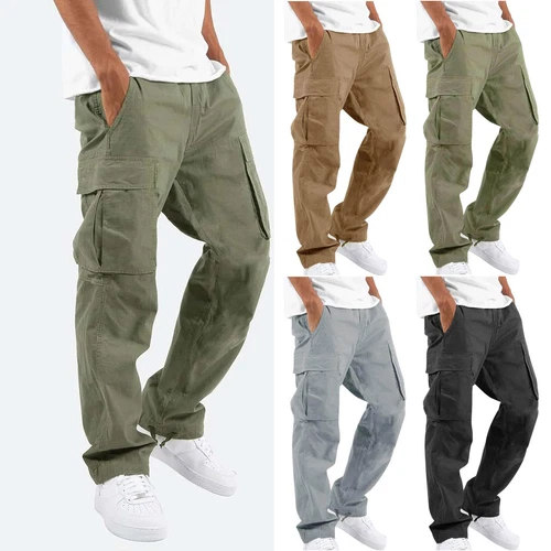 Neu Herren Cargo Arbeitshose Chino Polyesterhose Combat tragen Jeans Größe-32-48 - Bild 1 von 20
