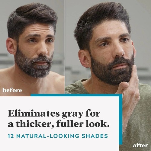 M-60 Jet Black, Just For Men Mustache and Beard Coloring for Gray Hair,Pack of 3 - Picture 2 of 6