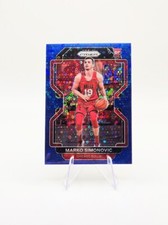 Marko Simonovic 2021-22 Panini Prizm RC Fast Break Blue SP /150 #166 Bulls