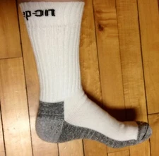 6 Pairs Men's White Snap On Tools Crew Socks XL  FREE Shipping ~ MADE IN USA New