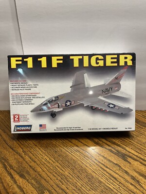 Grumman F-11F By Lindberg 1/48 Scale Model Kit Factory Sealed 