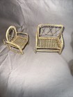 Vintage Miniature Doll House Furniture: 1970s Wicker 6 Piece Garden Patio Set — photo 2