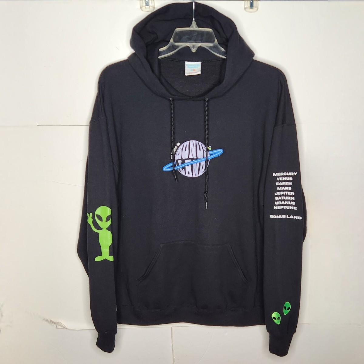 Hangover Hoodies Bonus Land Hoodie Size L / XL Black Alien Peace