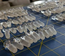 Lot (25) of Pyrex/Kimax glass stoppers, size #9, #7661-9, Solid Pennyhead, A+