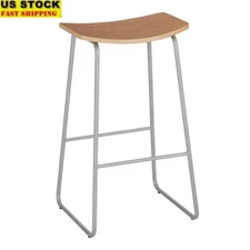 Set of 2 Backless Metal Bar Stools Kitchen Dining Island Contemporary Design