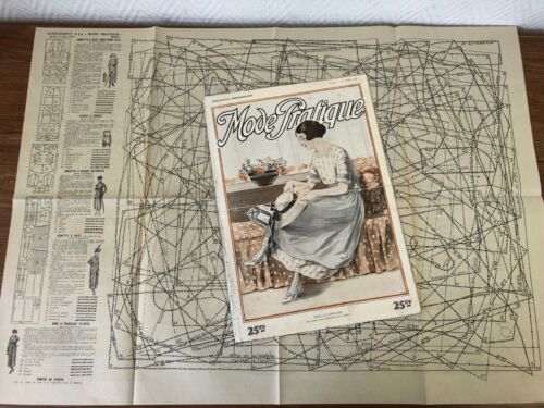 Revue LA MODE PRATIQUE illustrée 1918 # 22 AVEC PATRON  with original PATTERN - Zdjęcie 1 z 5