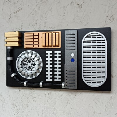 Sci-Fi inspired mechanical Control Panel / 3d  futuristic sci fi wall art