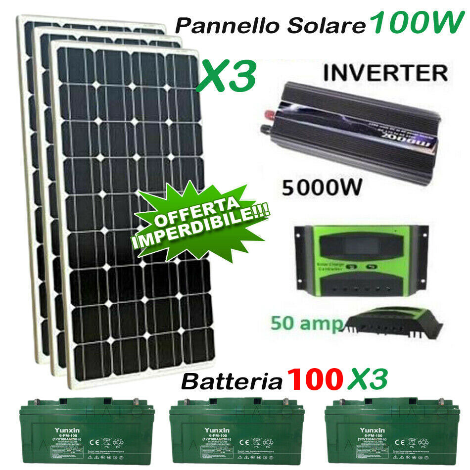 Pannello Solare Per Batteria 100 Ah