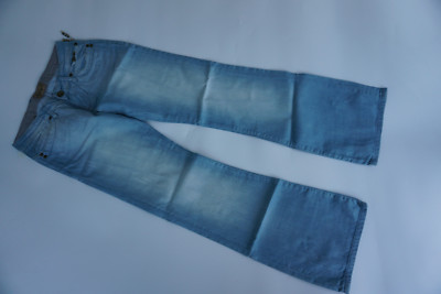 8mm Drew Damen Jeans Hose Bootcut Schlag 26/32 W26 L32 hellblau used look NEU.