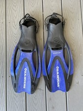 US Divers Proflex Blue Snorkel Swimming Scuba Flippers Fins