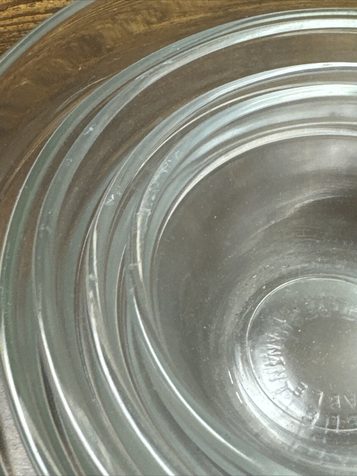 Vintage Duralex Glass Set of 6 Clear Nesting Mixing Bowls FRANCE 2.25" to 5.5"