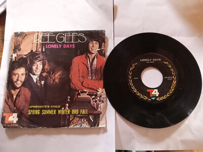 RARE 7'' BEE GEES Lonely days APHRODITE'S CHILD Spring orig 1970 IRAN Press