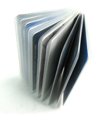 replacement plastic credit card insert sleeves valonic - 12-pack - sturdy transparent sleeves Plastic12 page insertwill fit most billfold wallets 3.75 inch x 2.75 inch approx HJZHII Plastic Wallet Insert, 4