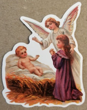 Nativity Sticker Christmas Holiday Jesus Guardian Angel God Spiritual Religious
