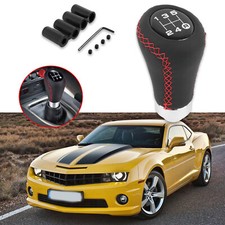Leather Manual Gear Stick Shifter Shift Knob Lever 5 Speed For Chevrolet Camaro Leather Manual Gear Stick Shifter Shift Knob Lever 5 Speed For Chevrolet Camaro